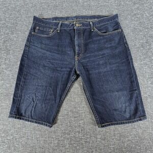Levi Strauss 511 Slim Fit Dark Wash Denim Shorts Mens Size W42